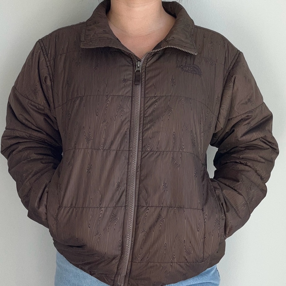 Men’s The North Face Brown Wood Puffer Jacket - Small